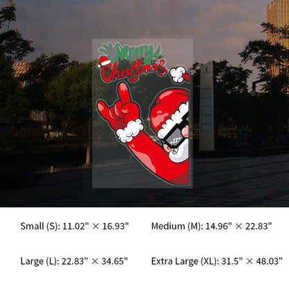 QIAWI™ Christmas Window Clings, Static Cling, No Glue, Reusable Holiday Decorations for Home and Shop Windows