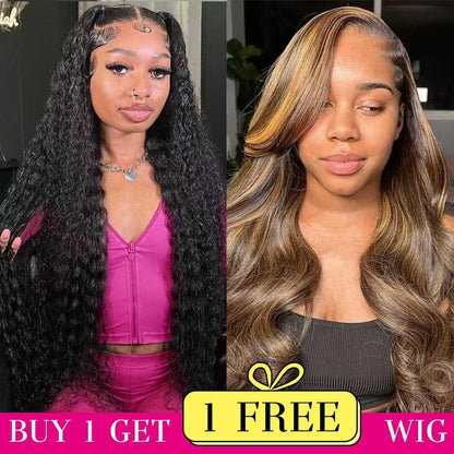 [Combo sale 26"&22"&22"]  Buy 1, Get 2 FREE! The Ultimate 3-Wig Style Bundle: Curly, Straight & Body Wave. 180% Density, Pre-Plucked.